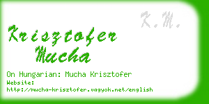 krisztofer mucha business card